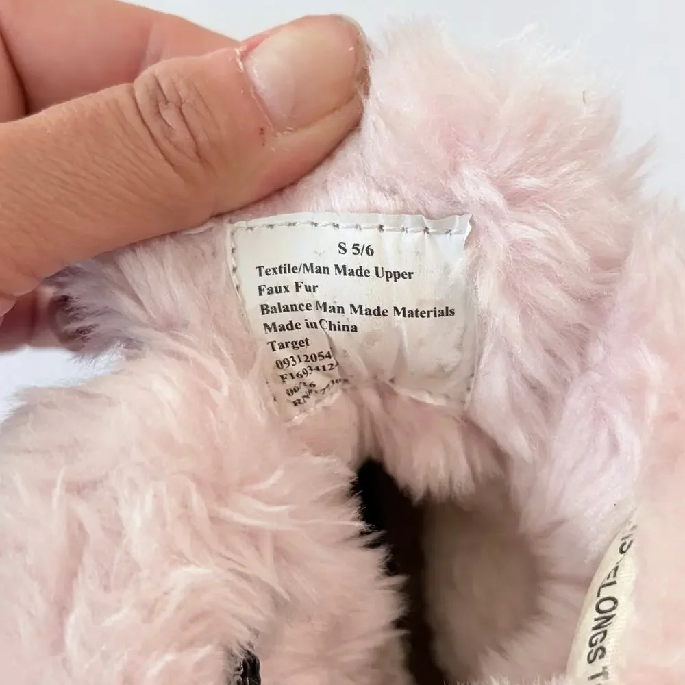 Cat & Jacket Winter Snow Boots Toddler Girl 5-6 Pink Fur Trim